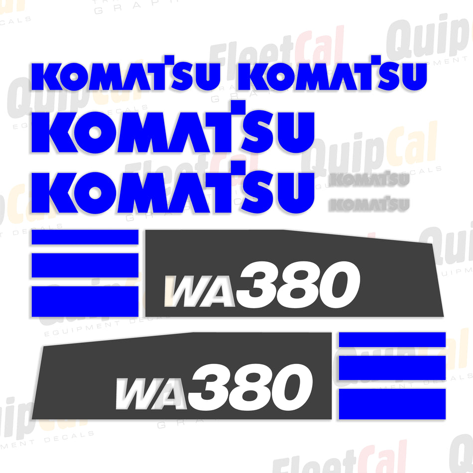 Komatsu WA380-8 Wheel Loader Decal Set