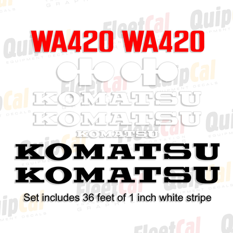 Komatsu WA420-1 Wheel Loader Decal Set