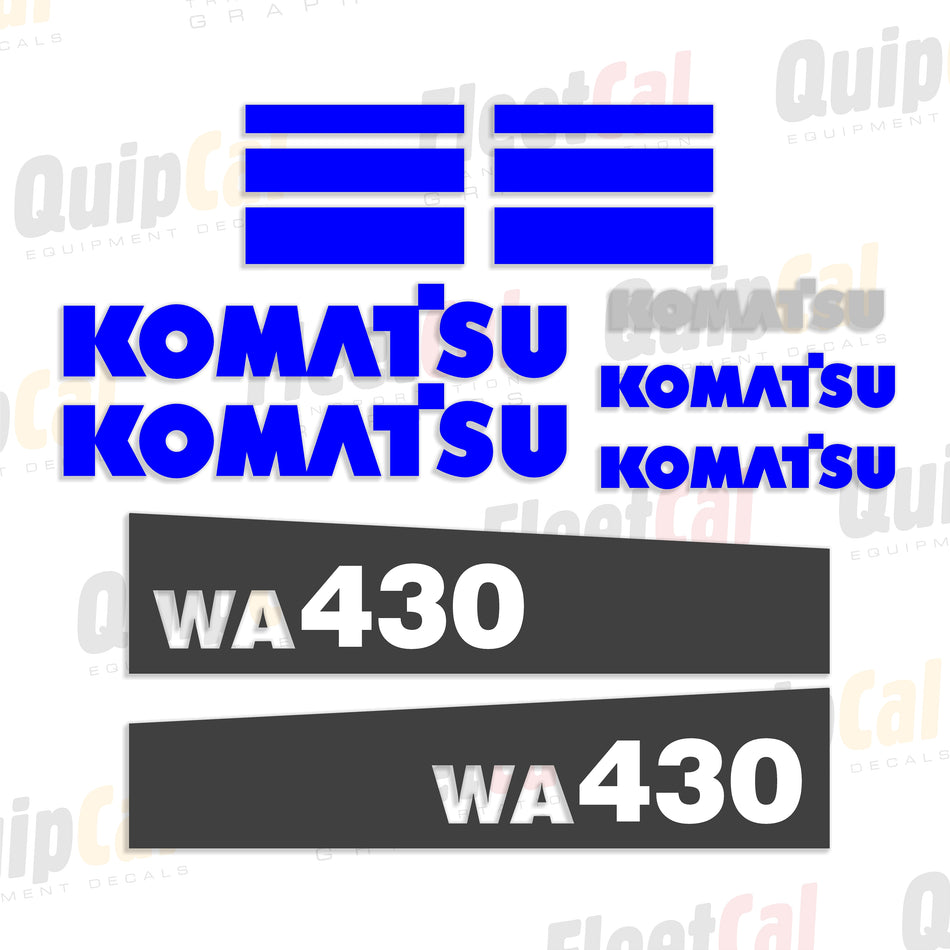 Komatsu WA430-6 Wheel Loader Decal Set