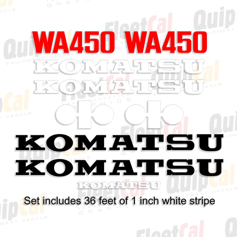 Komatsu WA450-1 Wheel Loader Decal Set