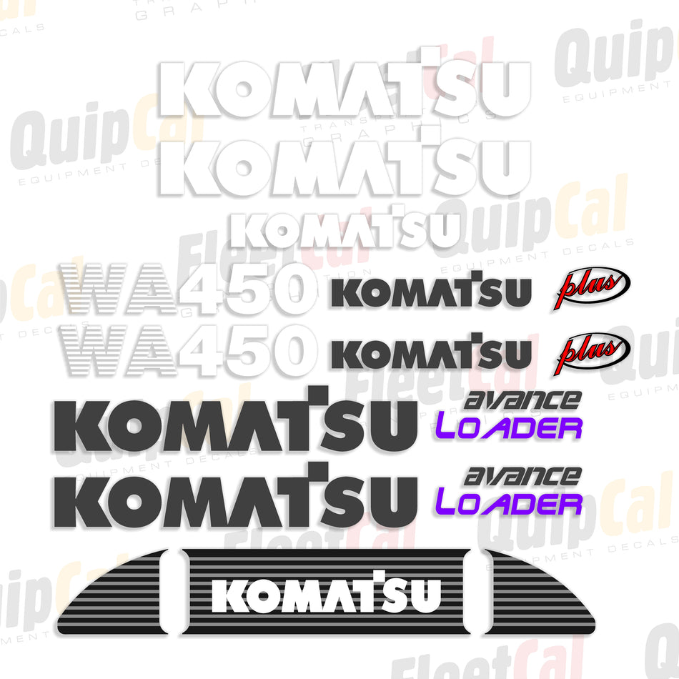 Komatsu WA450-3 Wheel Loader Decal Set