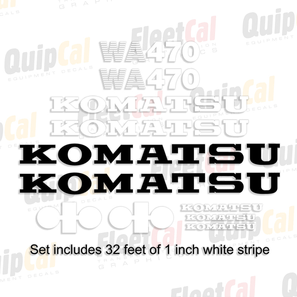 Komatsu WA470-1 Wheel Loader Decal Set