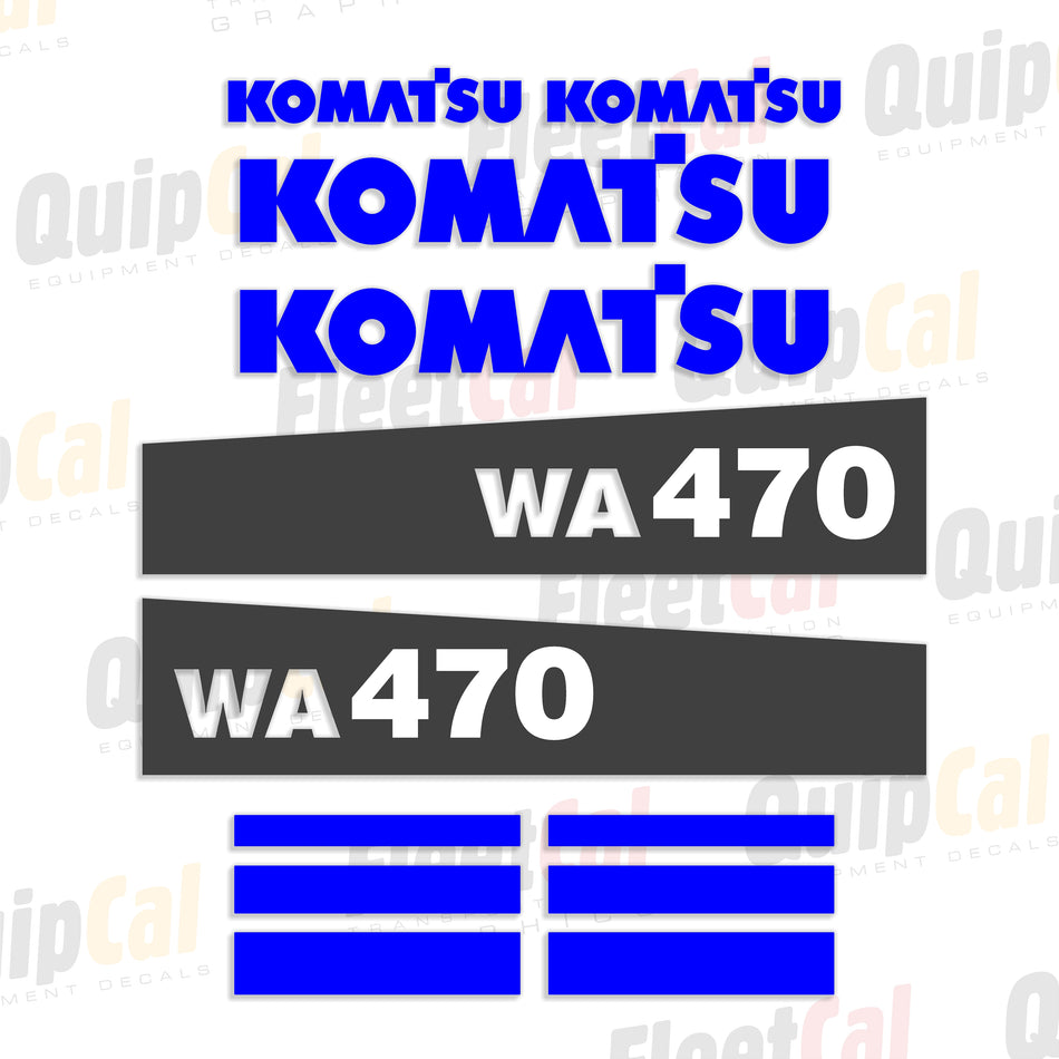 Komatsu WA470-5 Wheel Loader Decal Set