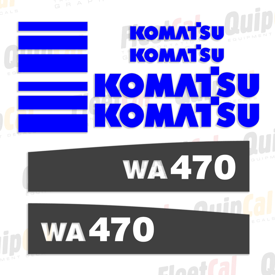 Komatsu WA470-6 Wheel Loader Decal Set