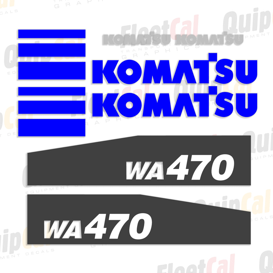 Komatsu WA470-7 Wheel Loader Decal Set