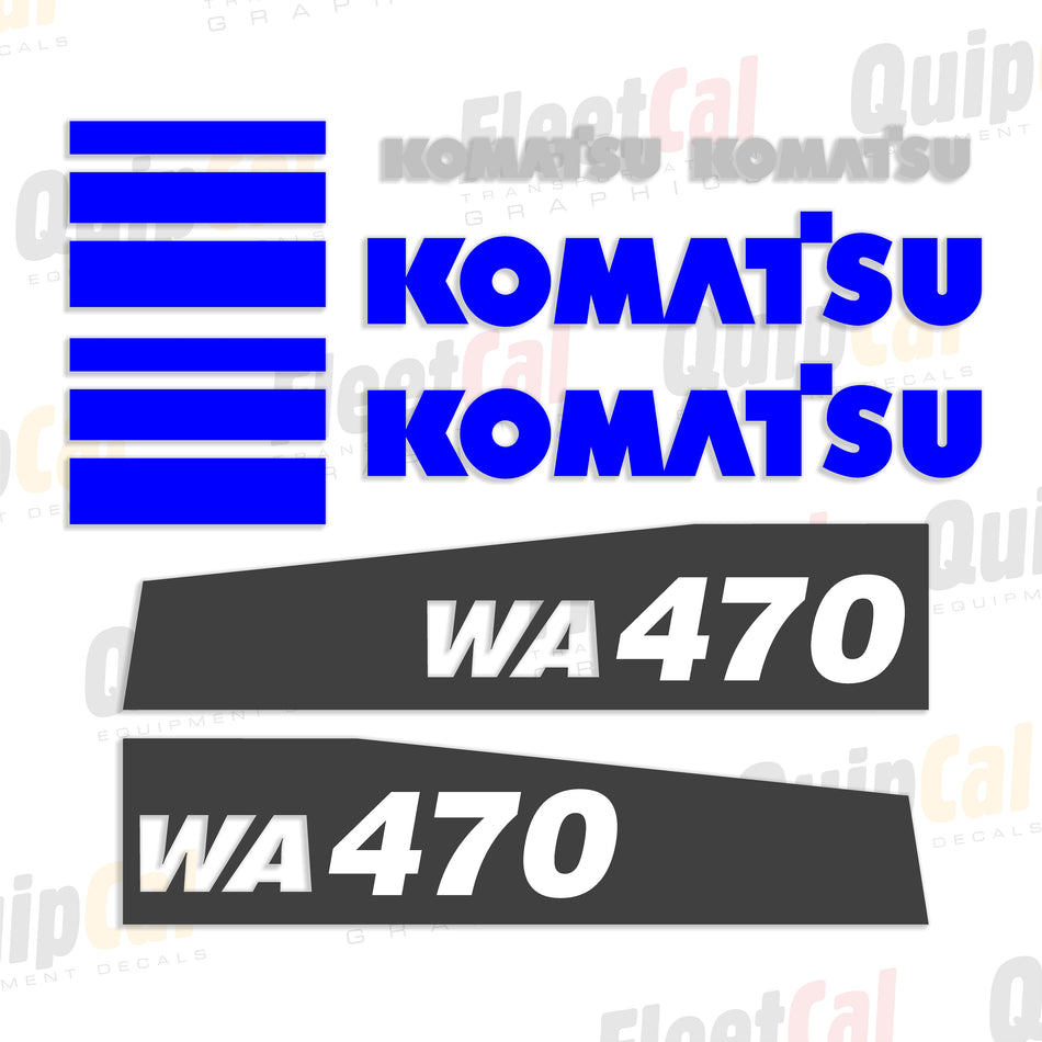 Komatsu WA470-8 Wheel Loader Decal Set