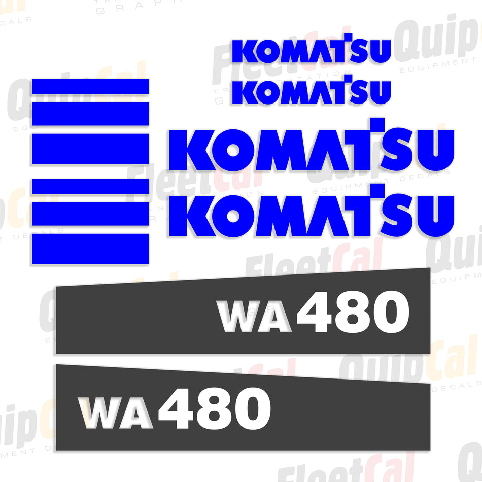 Komatsu WA480-5 Wheel Loader Decal Set