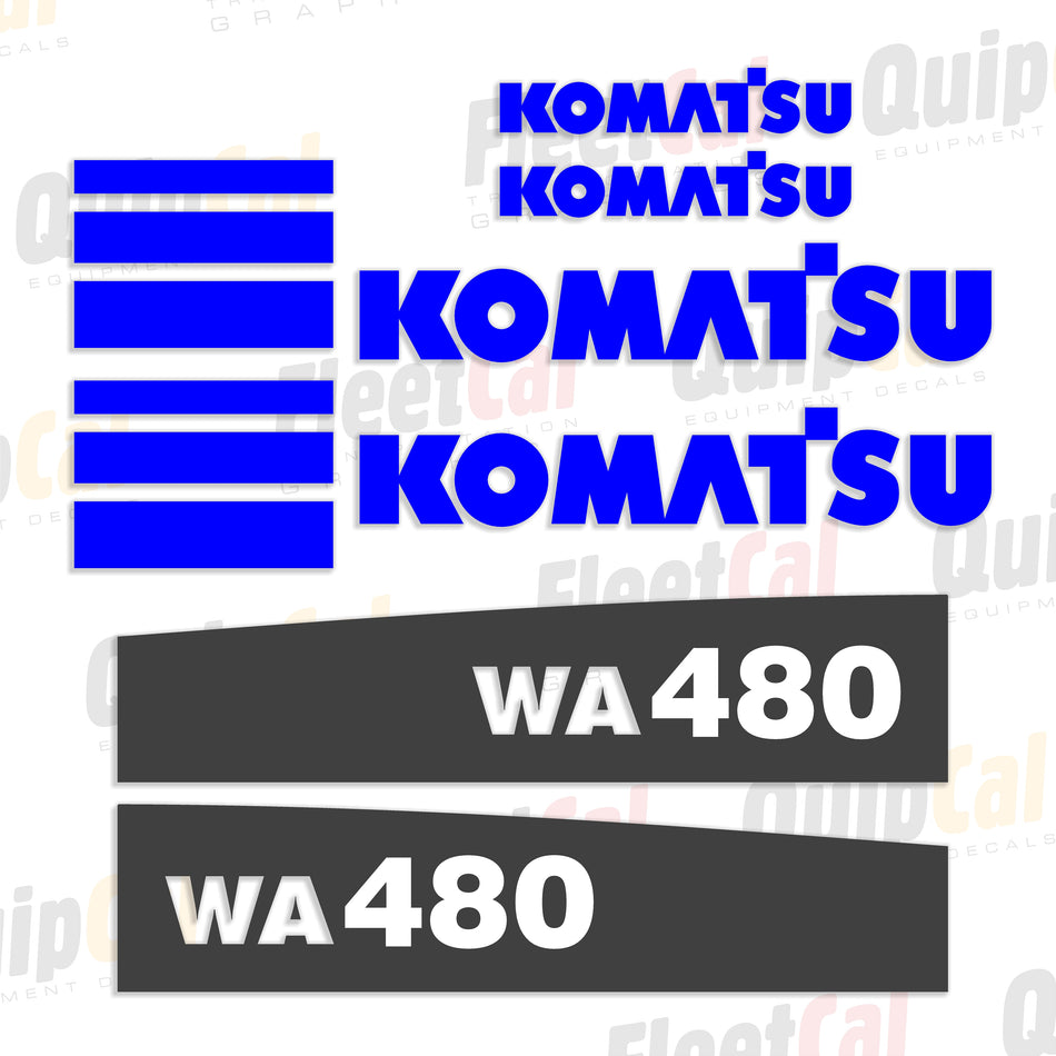 Komatsu WA480-6 Wheel Loader Decal Set