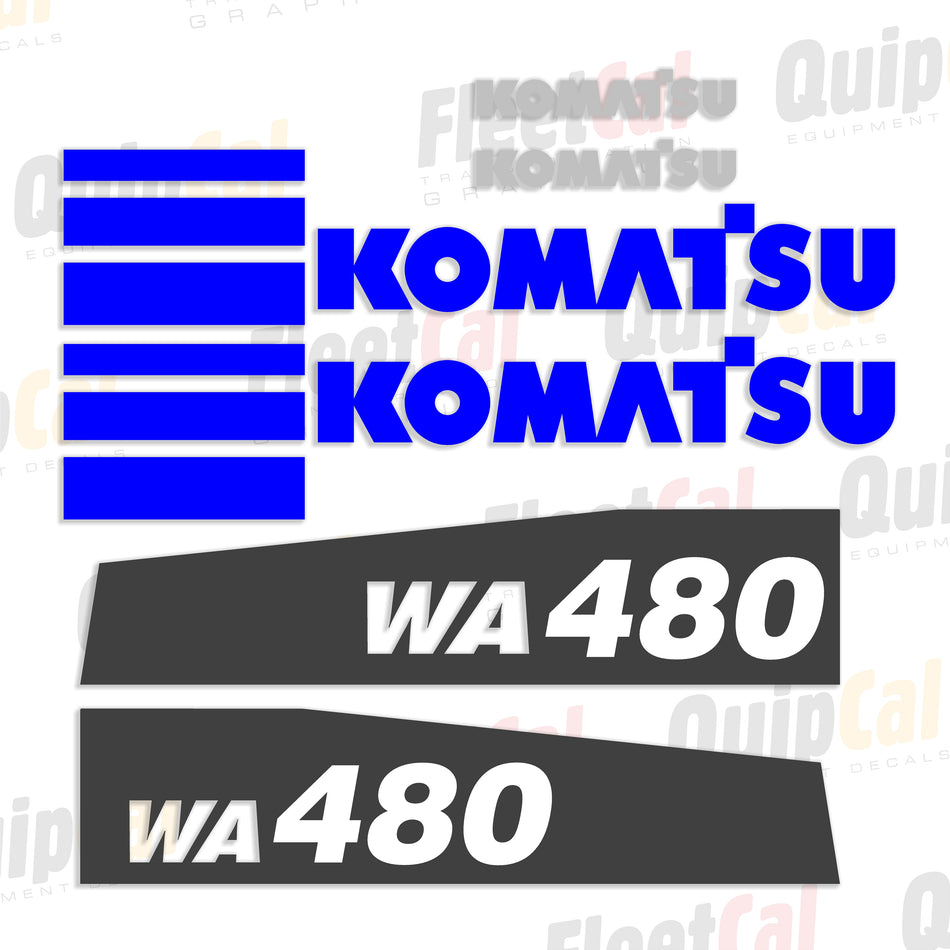 Komatsu WA480-8 Wheel Loader Decal Set