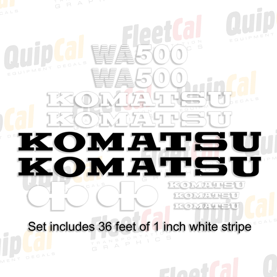 Komatsu WA500-1 Wheel Loader Late Model Decal Set