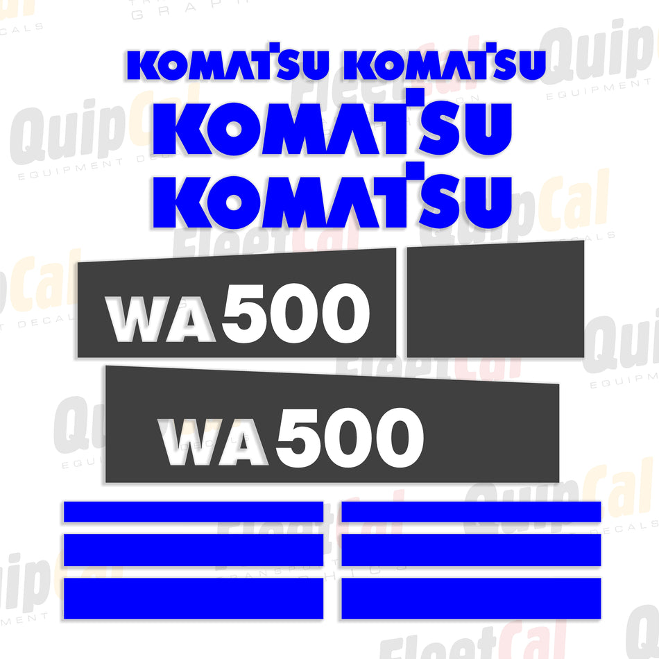 Komatsu WA500-6 Wheel Loader Decal Set