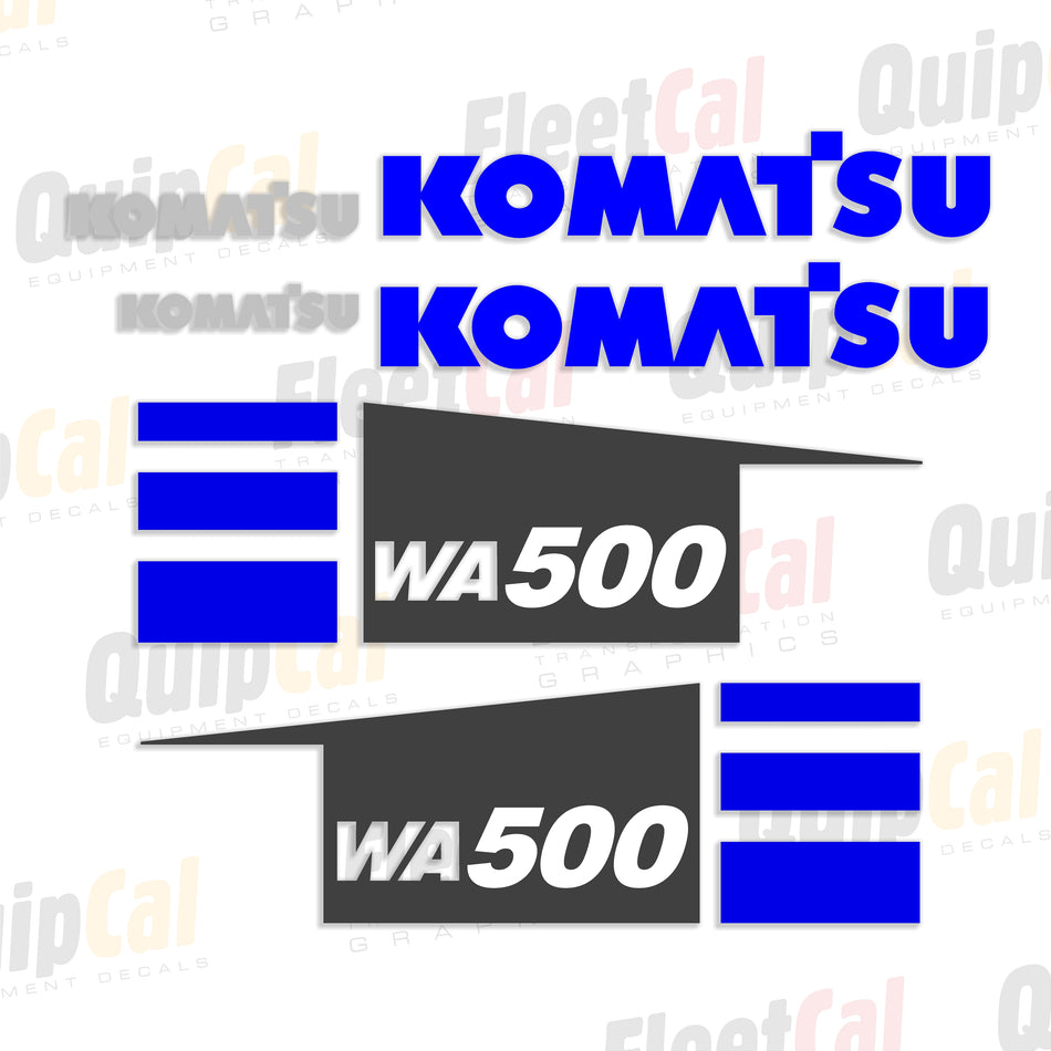 Komatsu WA500-8 Wheel Loader Decal Set