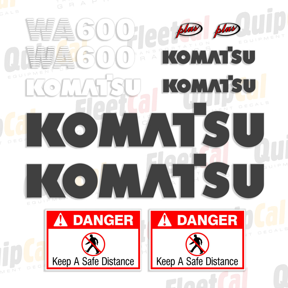 Komatsu WA600-3 Wheel Loader Decal Set