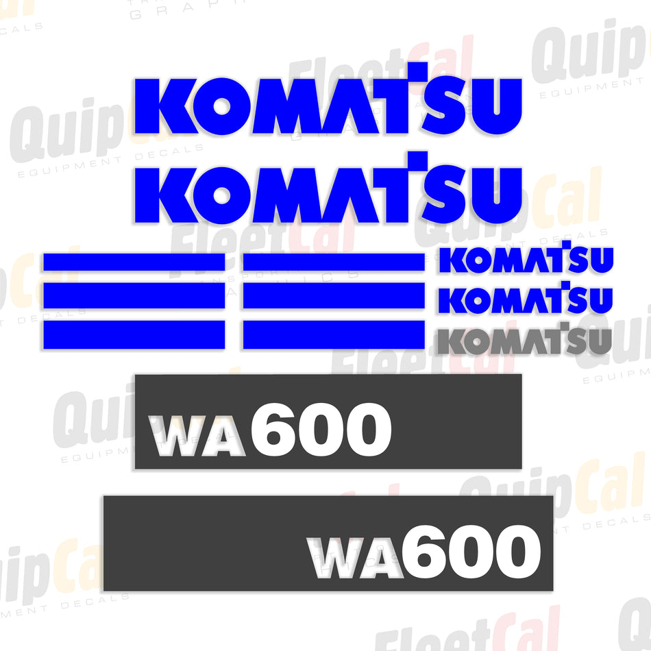Komatsu WA600-6 Wheel Loader Decal Set