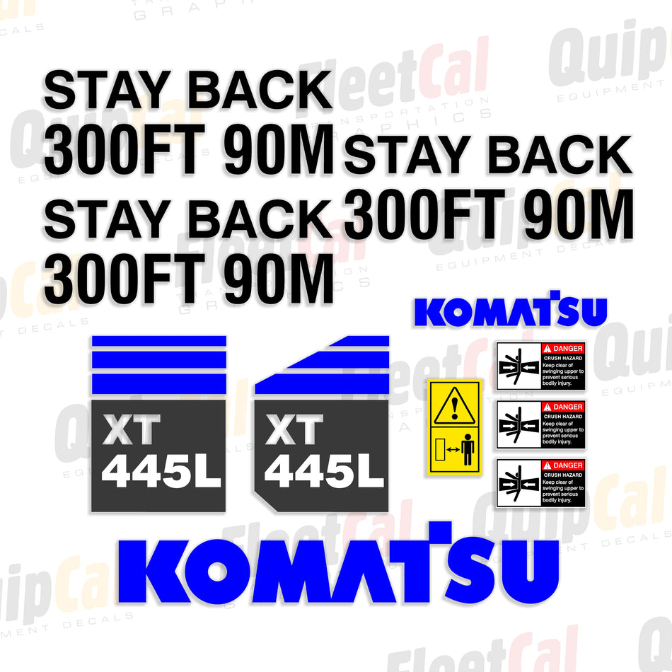 Komatsu XT445L-3 Feller Buncher Decal Set