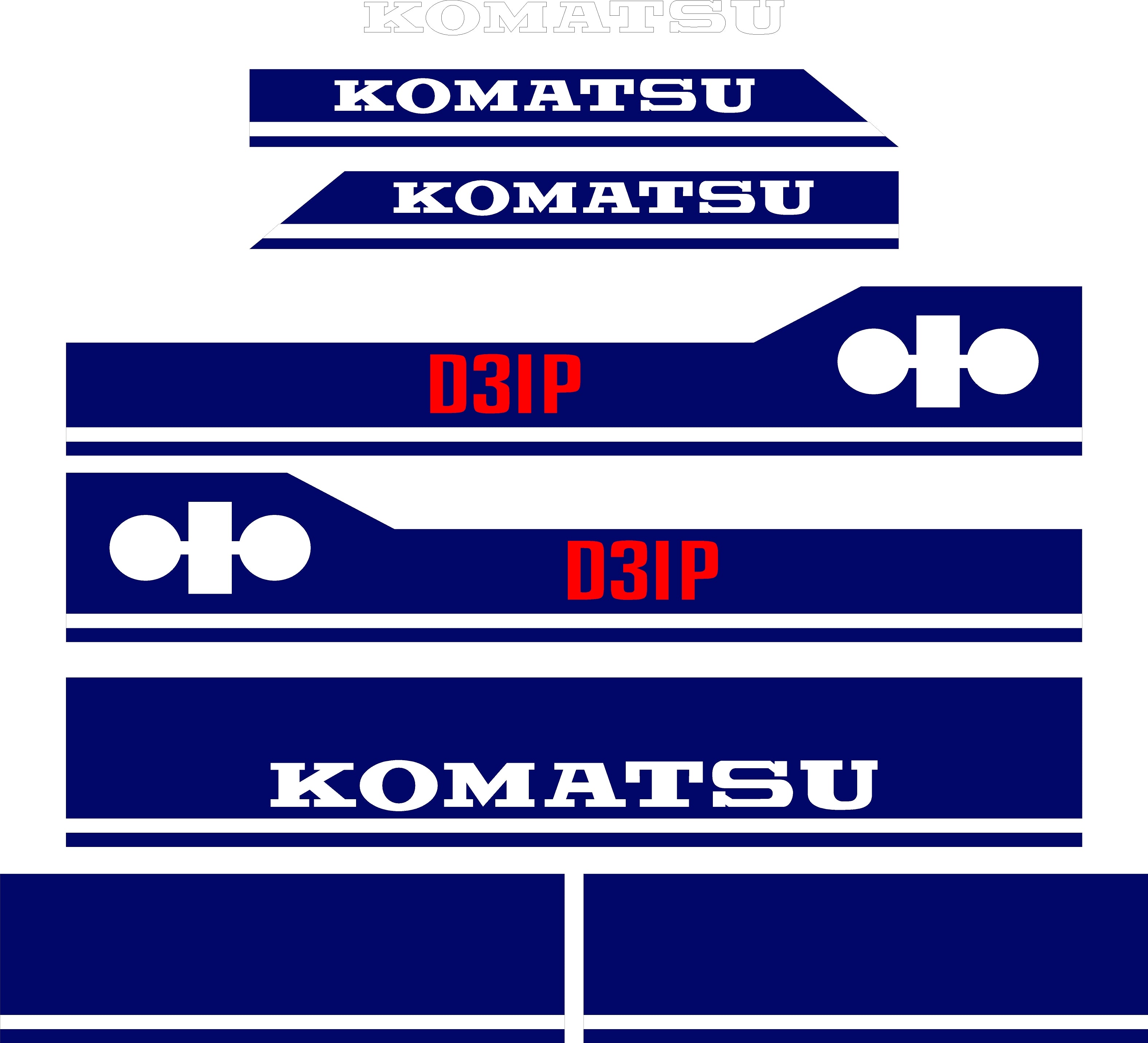 Komatsu Dozer Decals
