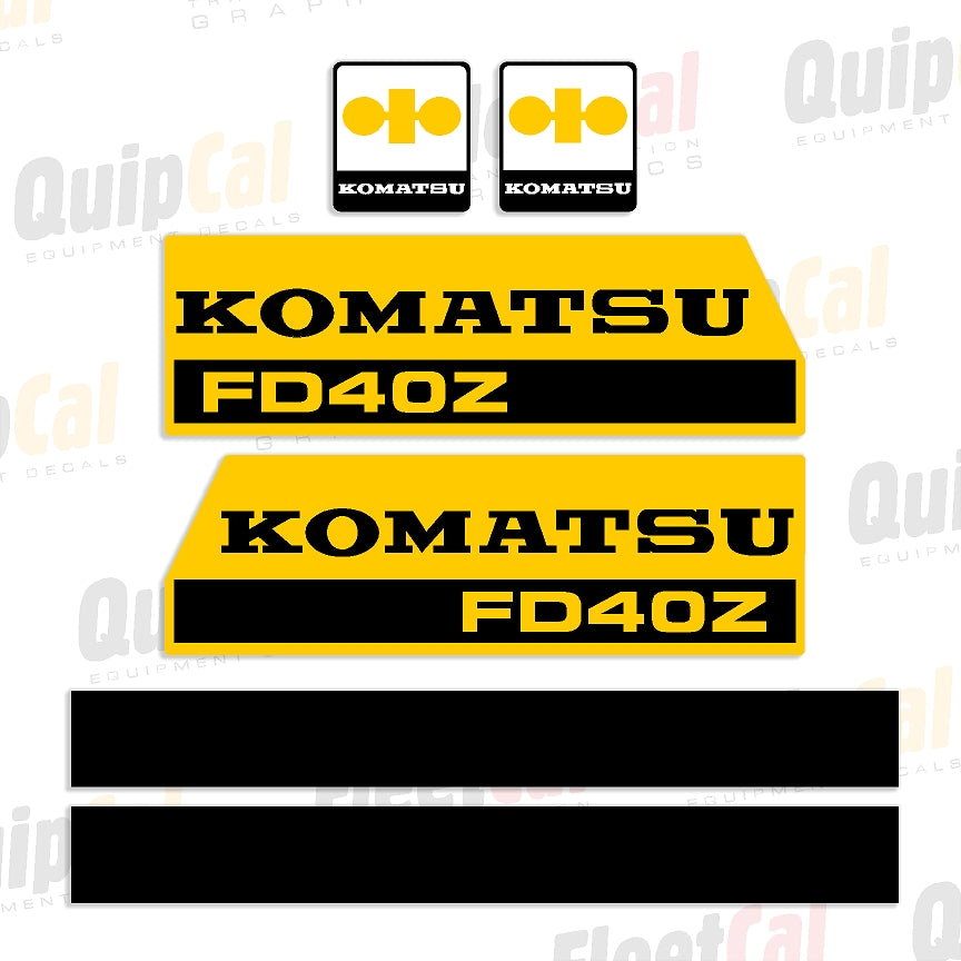 Komatsu FD40Z Forklift Marking Decal Set – Truck and Equipment Decals