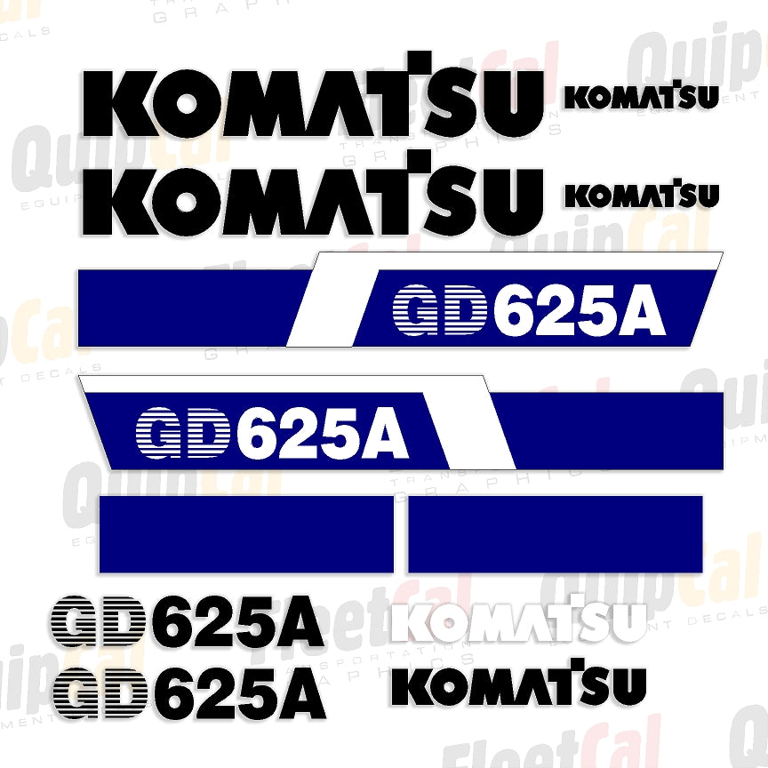 Komatsu GD625A-1 Grader Marking Decal Set – Truck and Equipment Decals