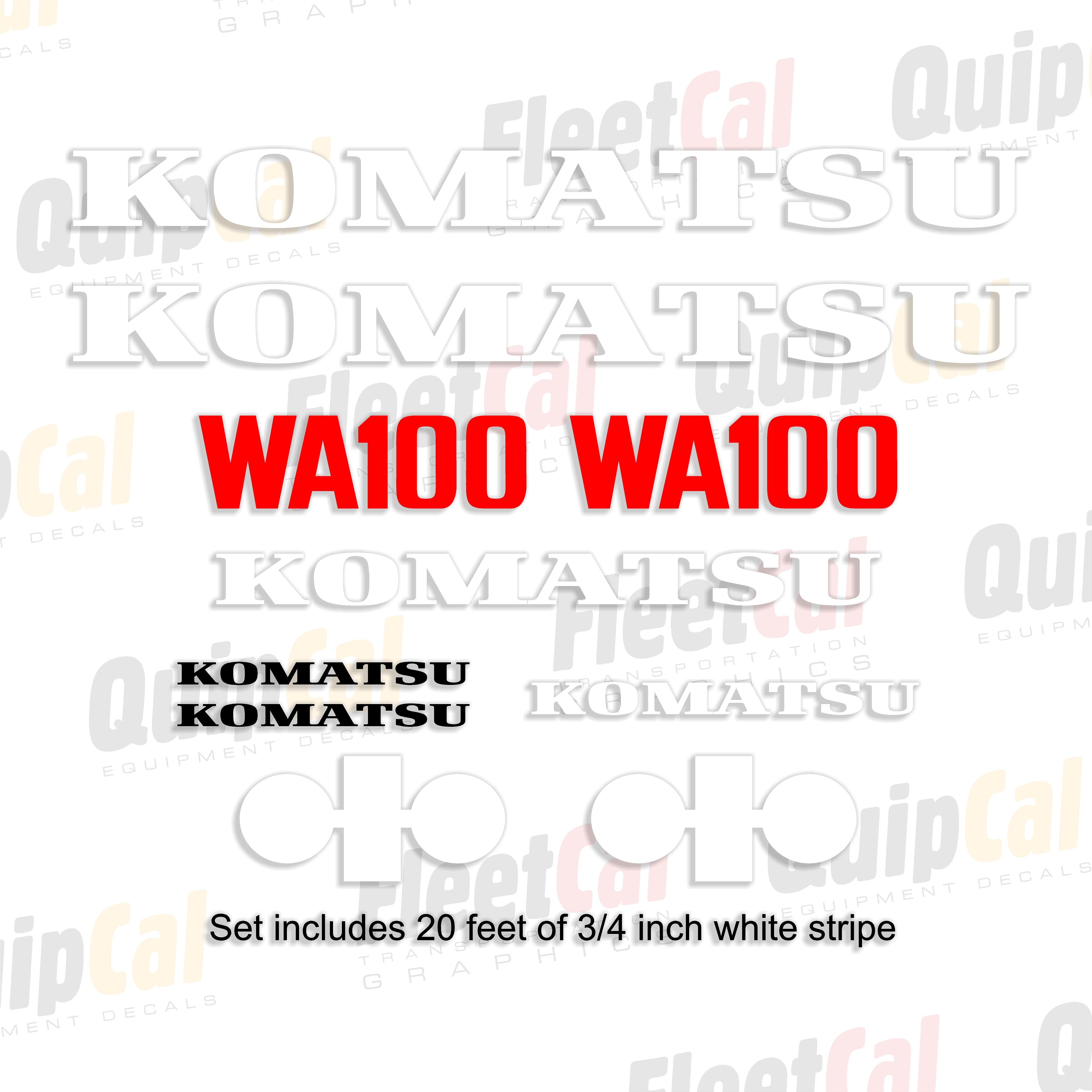 Komatsu Wheel Loader Decals