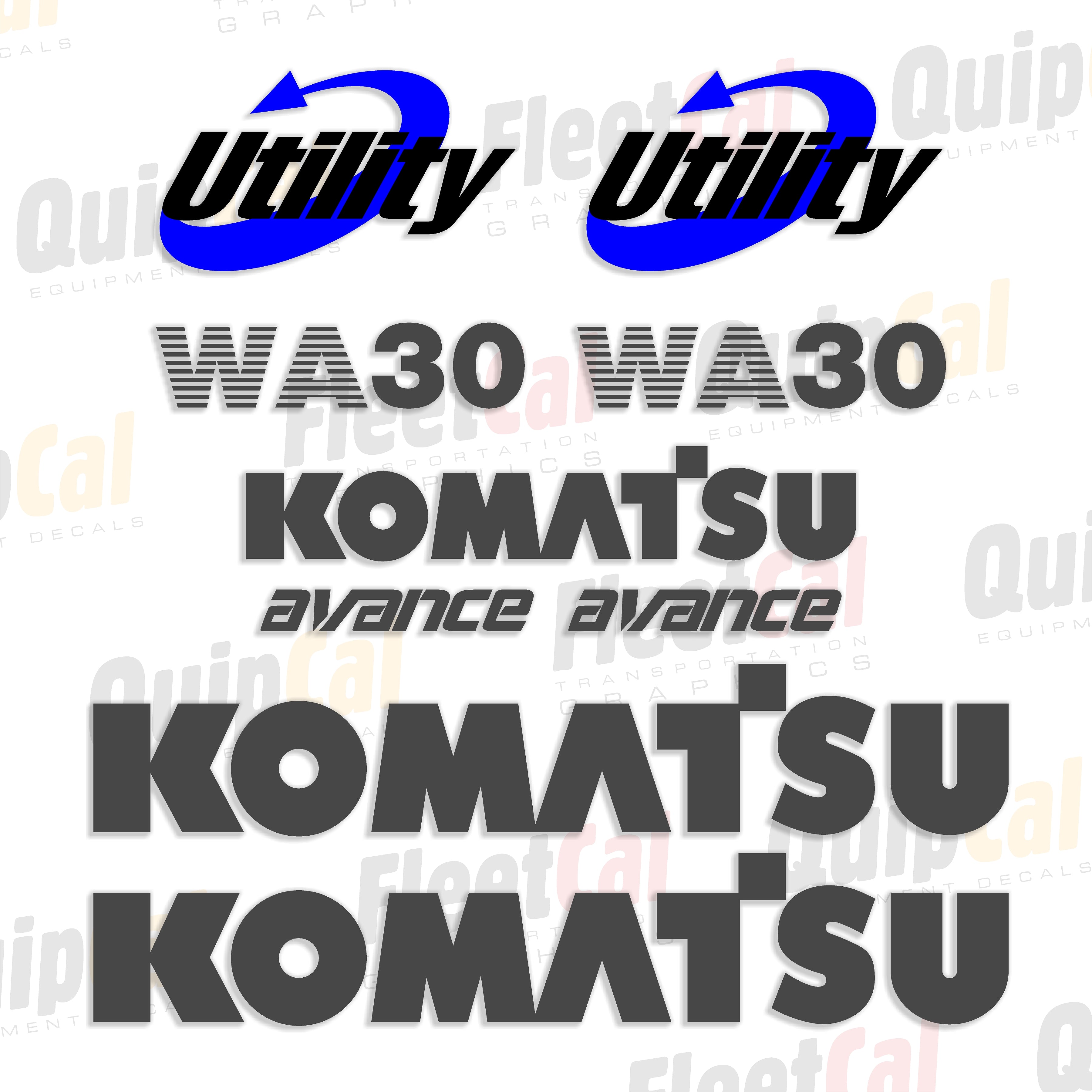 Komatsu Wheel Loader Decals