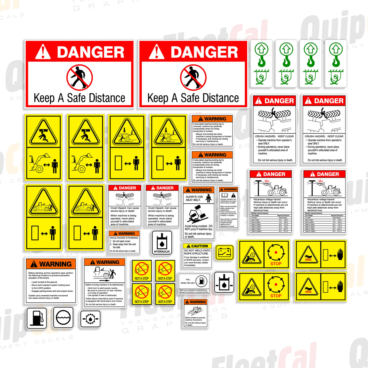Komatsu Wheel Loader Decals