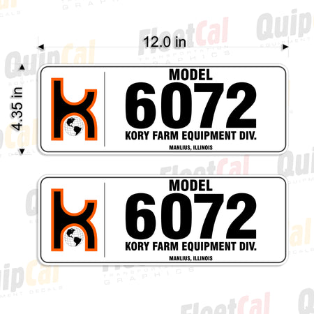 Kory Farm Equipment Decals