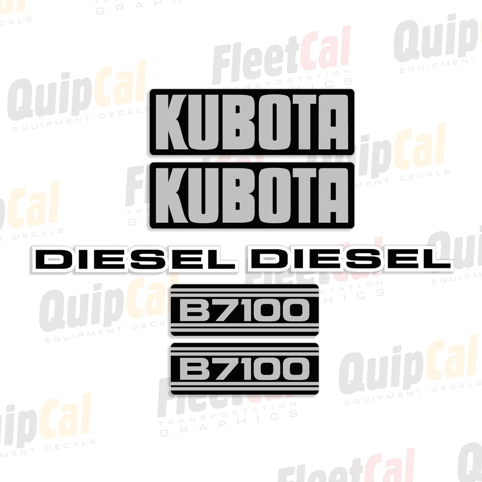 Kubota B7100 Tractor Marking Decal Set