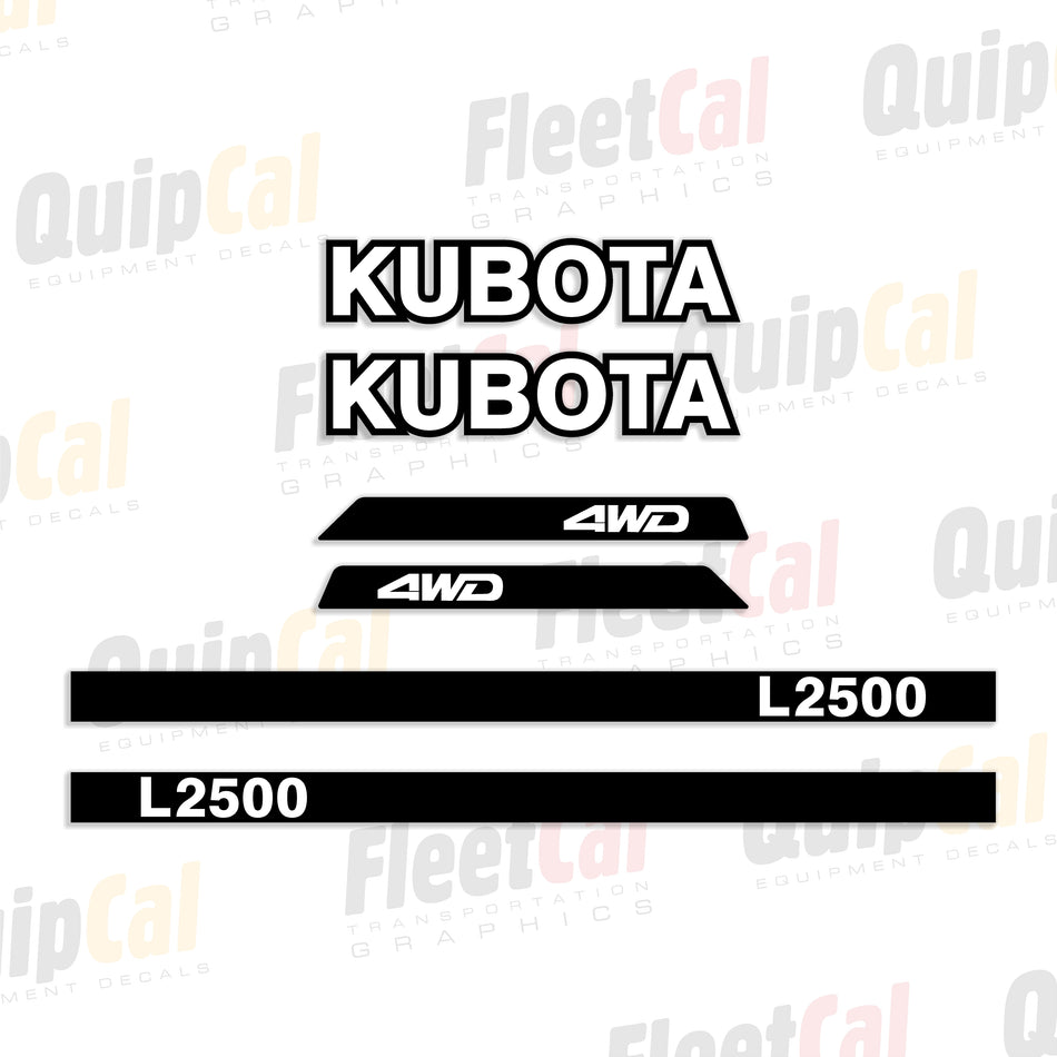 Kubota L2500 Compact Tractor Decal Set