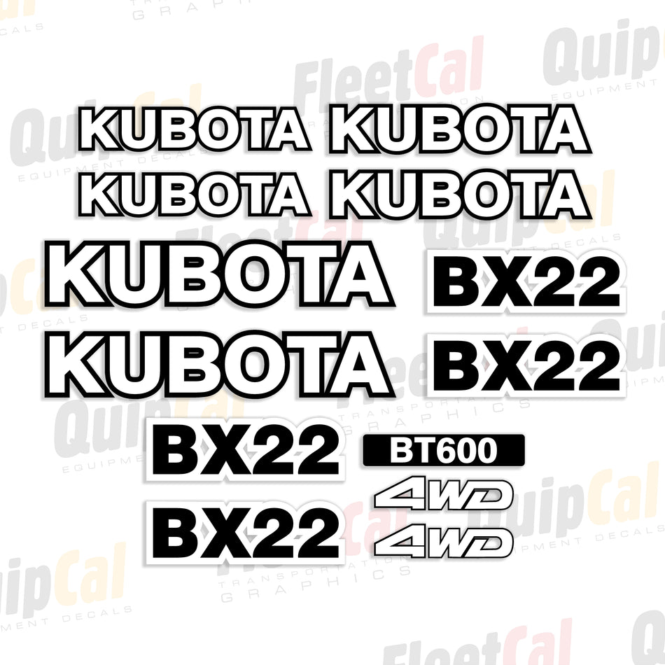Kubota Tractor Loader Backhoe Decals