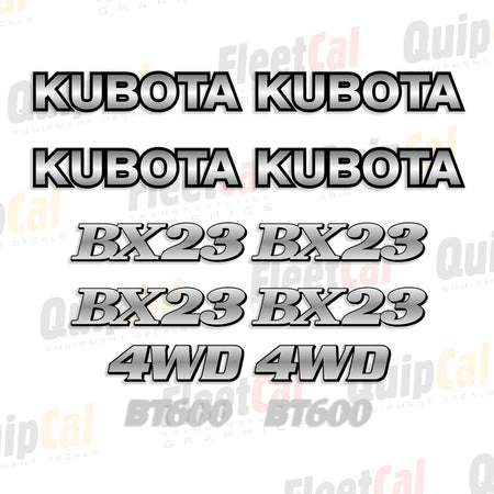 Kubota Tractor Loader Backhoe Decals