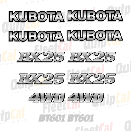 Kubota Tractor Loader Backhoe Decals