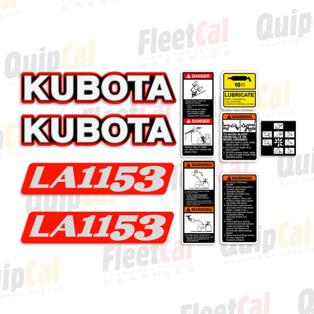 Kubota Front Loader Decals 