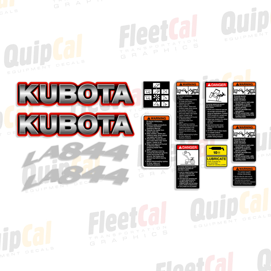 Kubota Front Loader Decals 