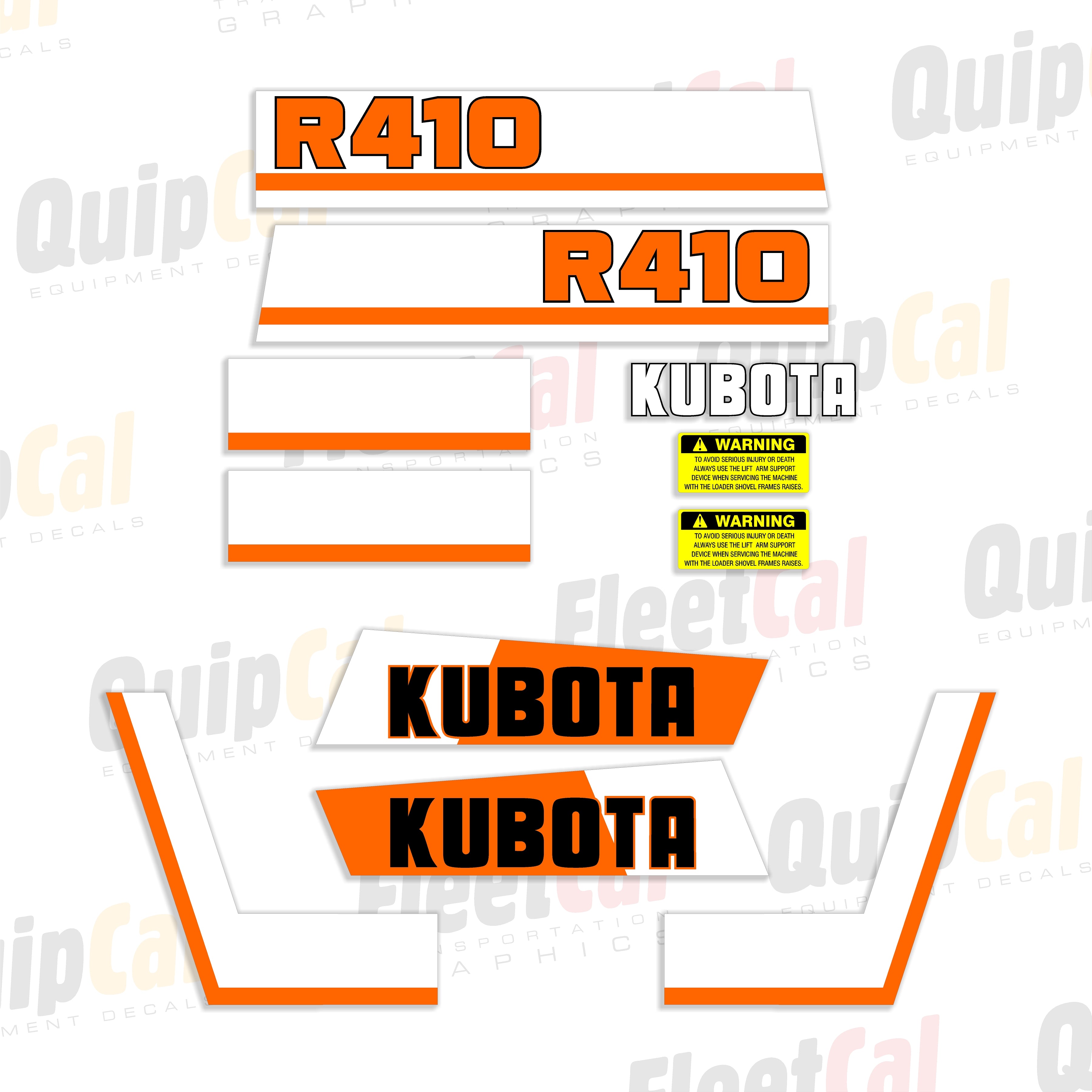 Kubota Compact Wheel Loader Decals