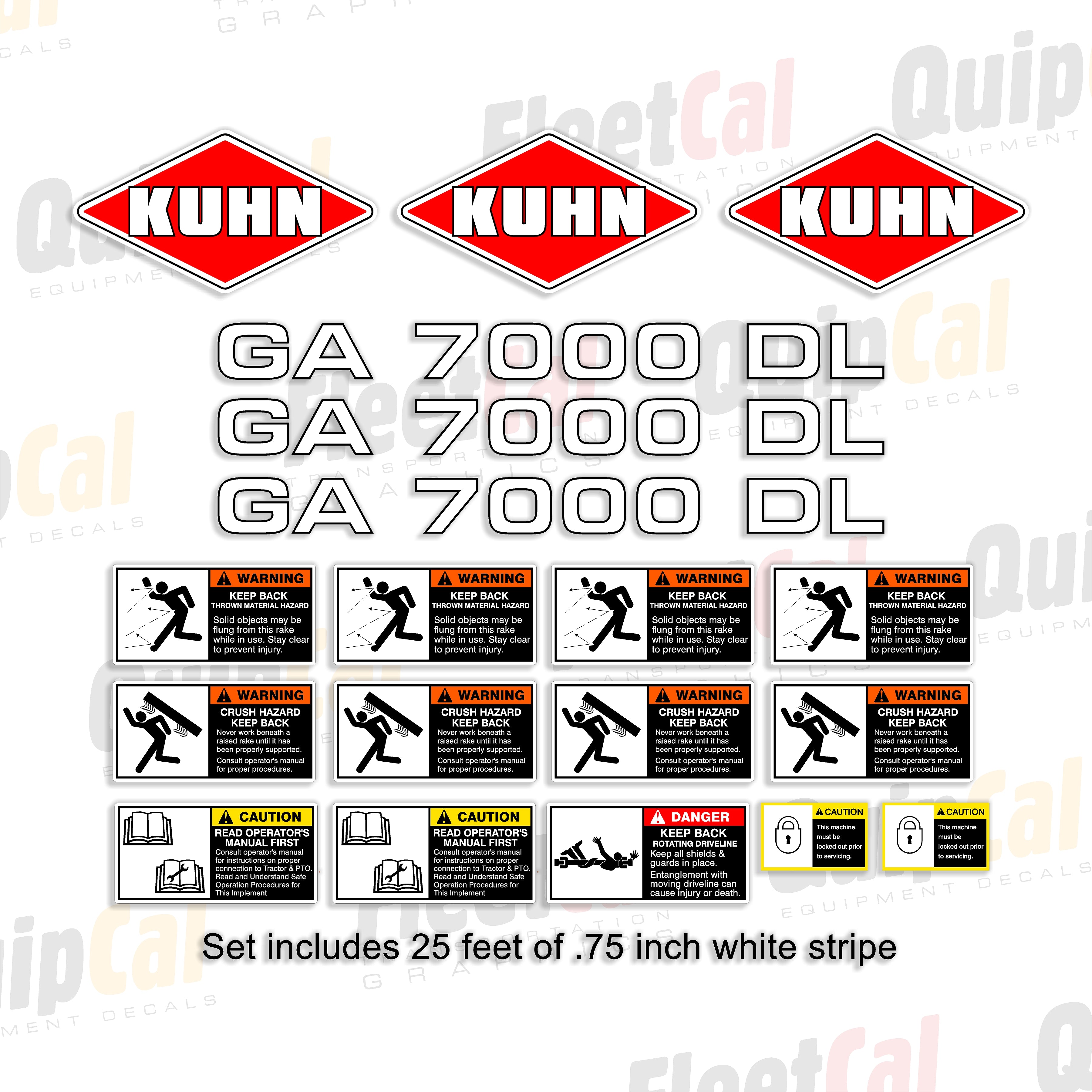 Kuhn Hay Rake Decals
