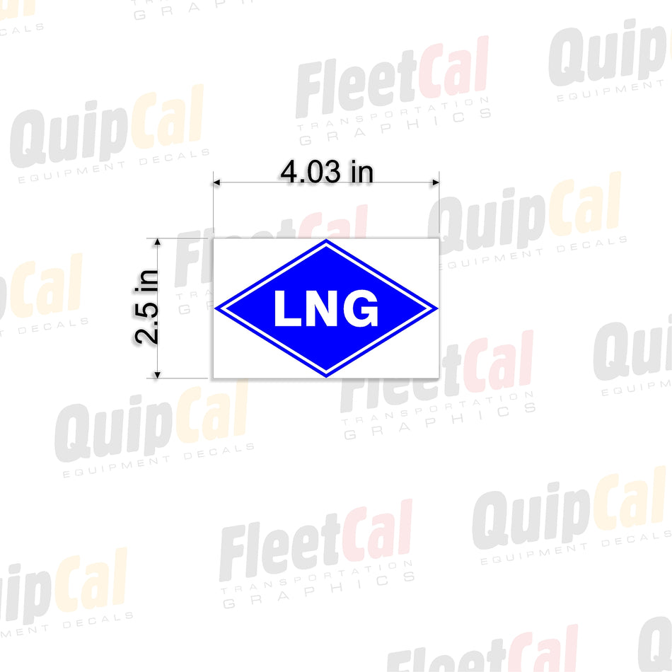 LNG  001 - Liquified Natural Gas Fuel Decal
