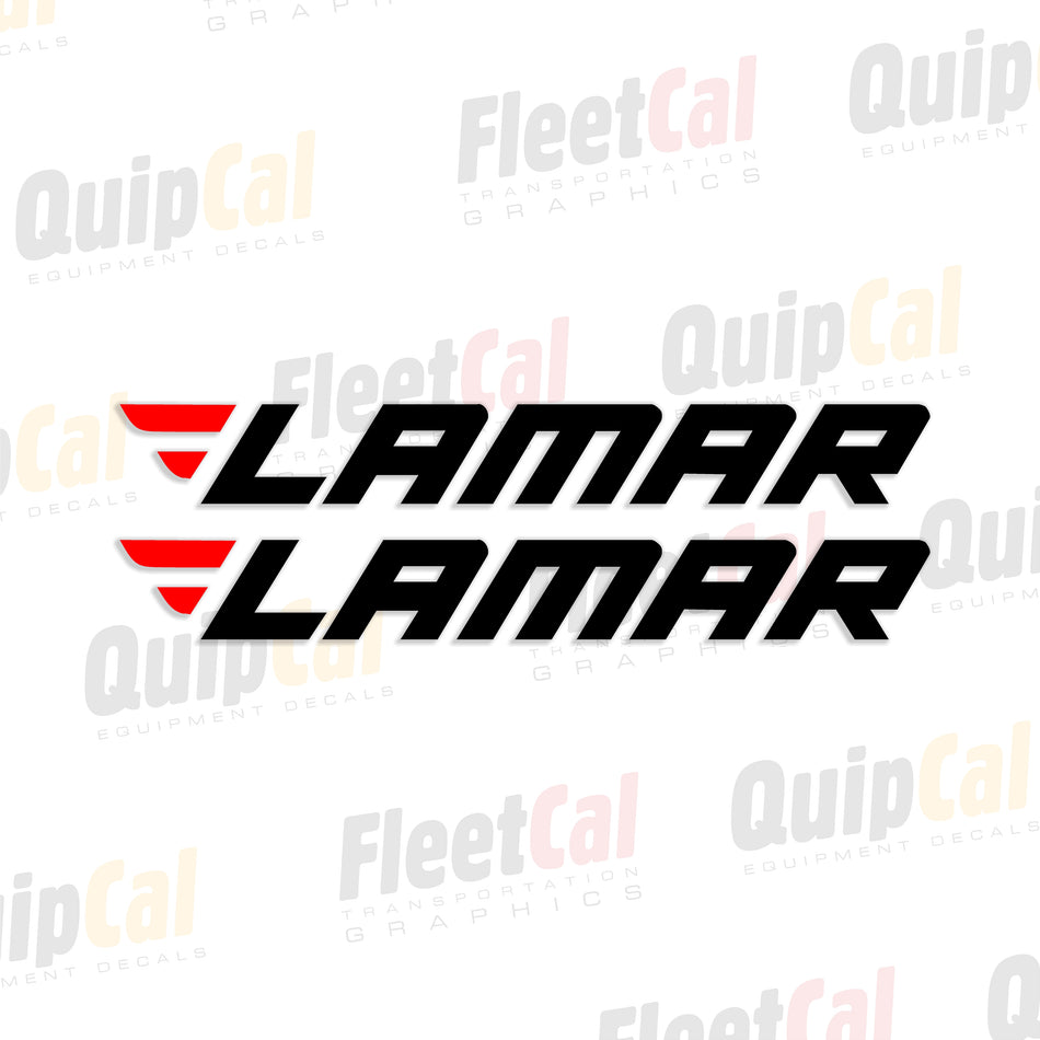 Lamar Trailers Logo Decals (1 PAIR - Black)