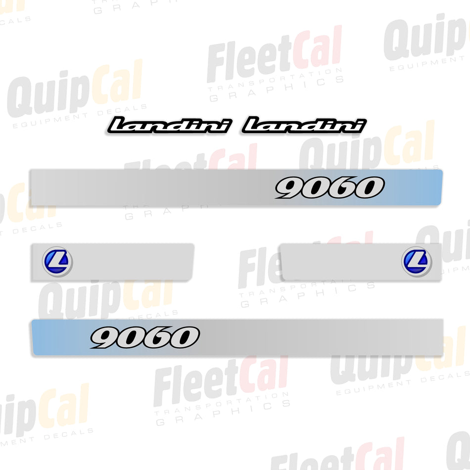 Landini 9060 Tractor Hood Decal Set