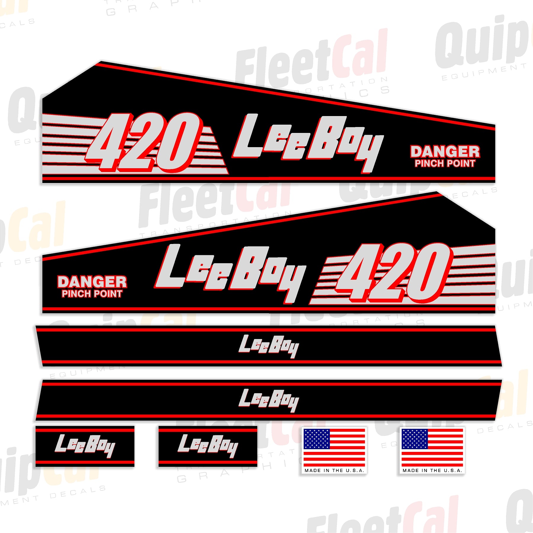 LeeBoy 420 Roller Early Model Marking Decal Set – Truck and Equipment ...