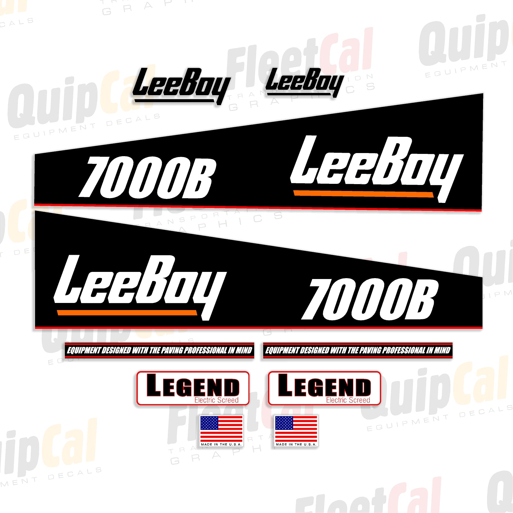 LeeBoy 7000B Paver Marking Decal Set – Truck and Equipment Decals