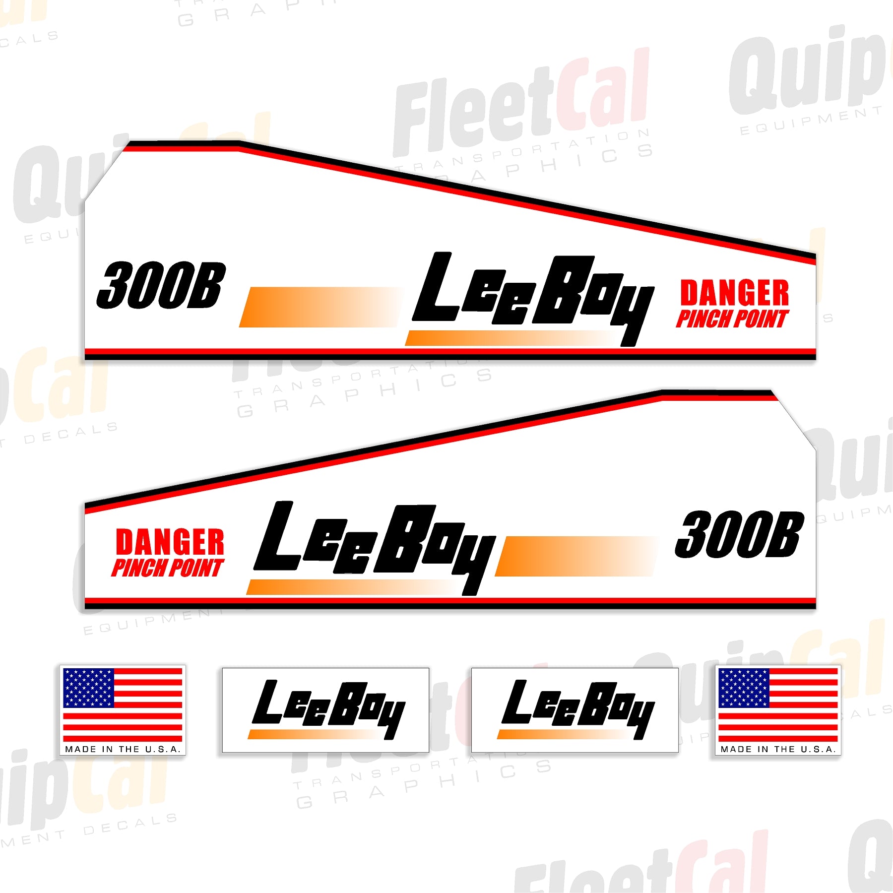 LeeBoy 300B Asphalt Roller Marking Decal Set – Truck and Equipment Decals