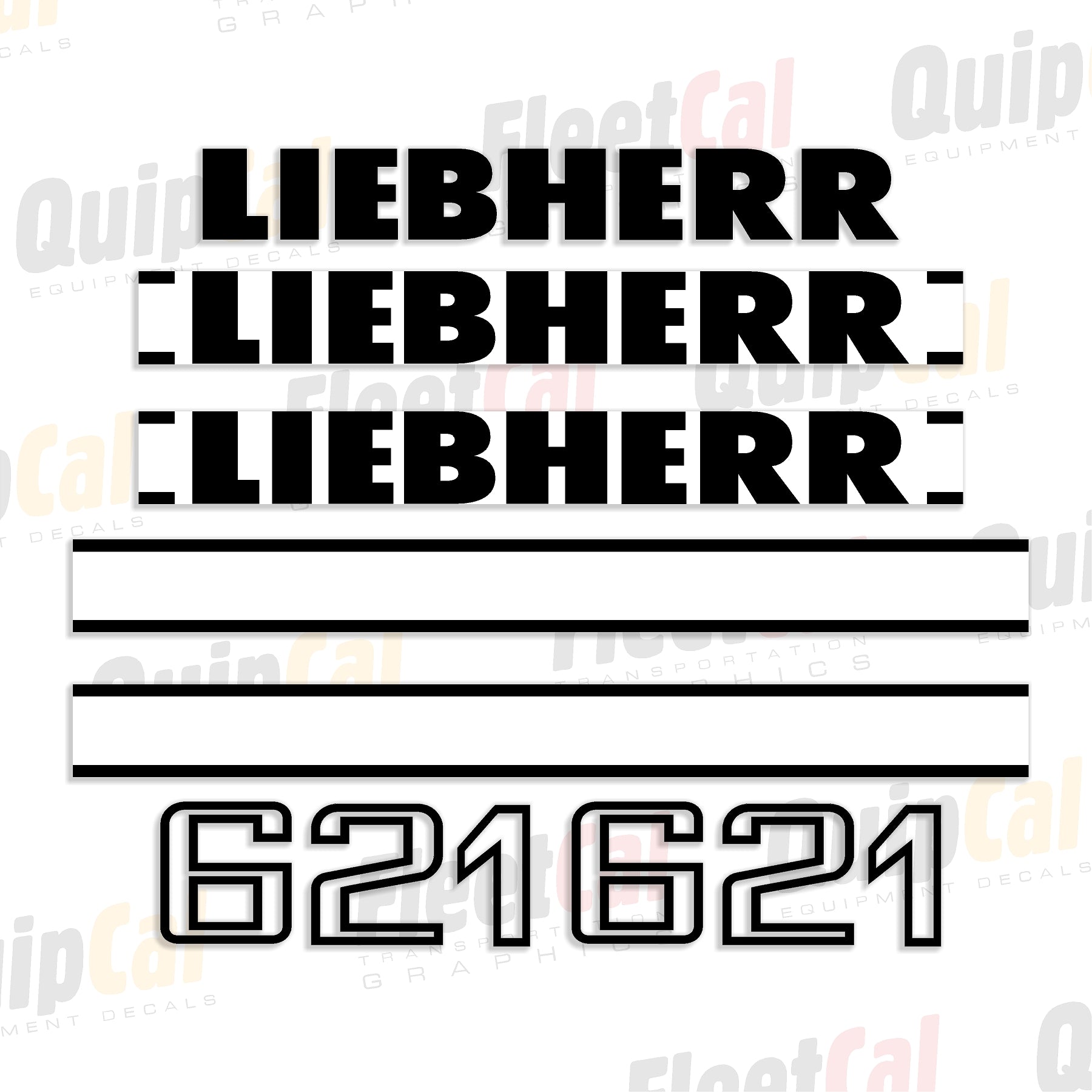 Liebherr 621 Crawler Loader Marking Decal Set – Truck and