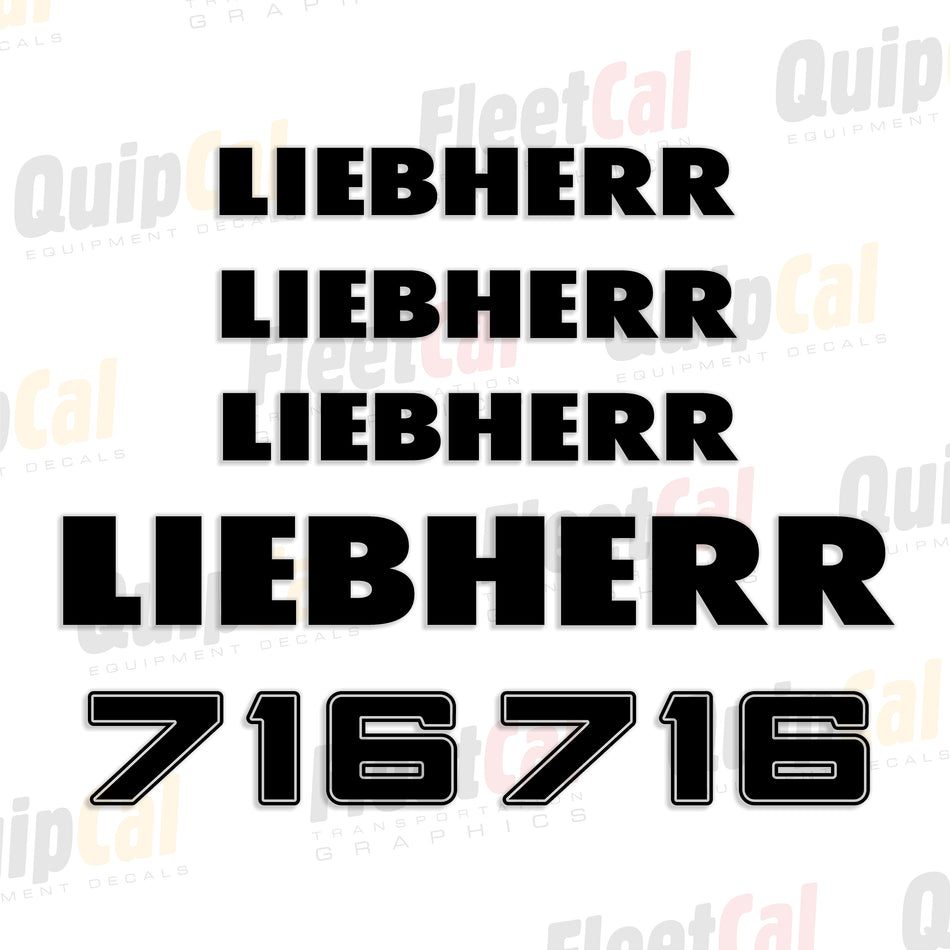 Liebherr 716 Dozer Decal Set