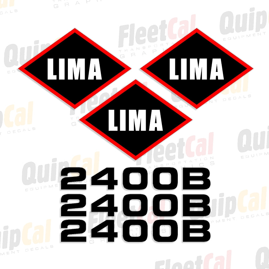 Lima 2400B Marking Decal Set – Truck and Equipment Decals