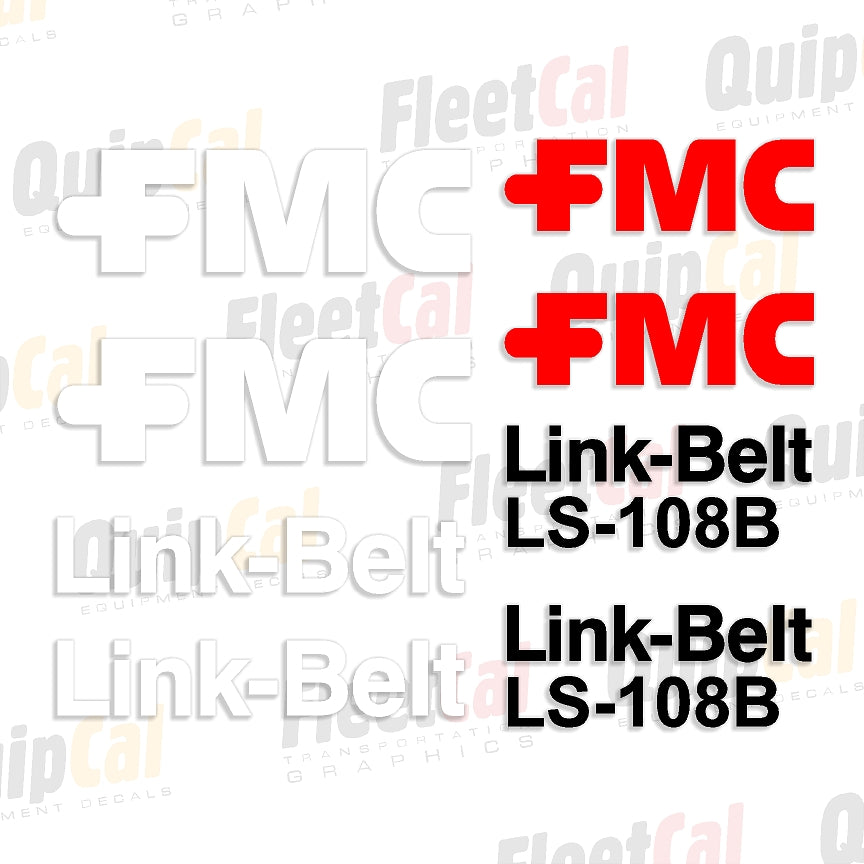 Link-Belt FMC Crane LS-108B Marking Decal Set