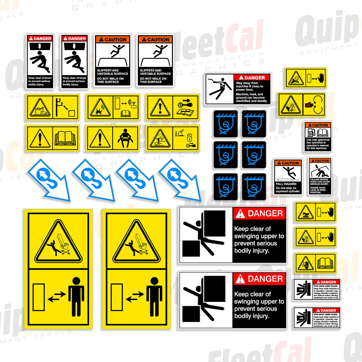 Loading Loader Sticker Link-Belt Excavator Safety Decal Set – Truck and Equipment Decals