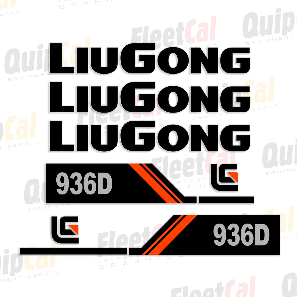LiuGong 936D Excavator Decal Set