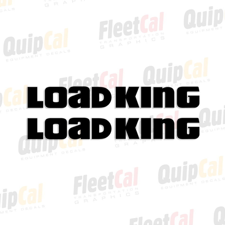Load King Trailers Early Model Logo Decals - Black (1 PAIR)