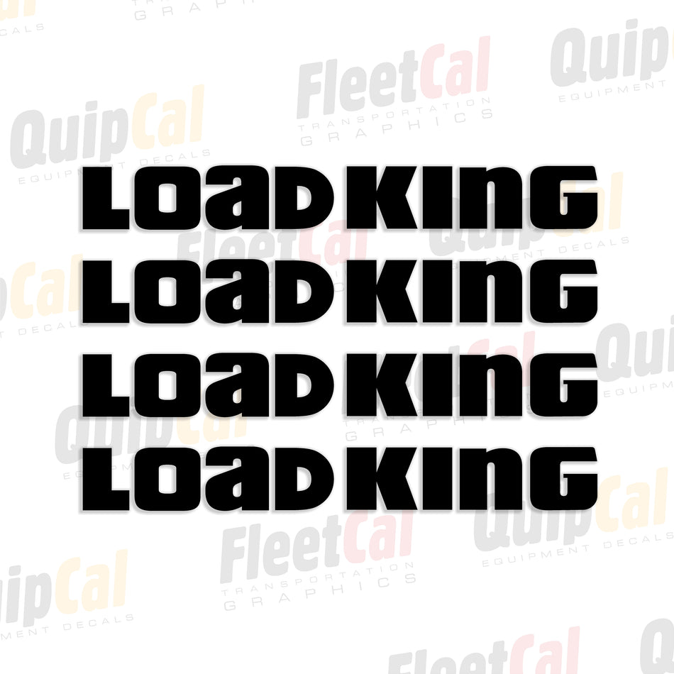 Load King Trailers Early Model Logo Decals - Black (QTY 4)