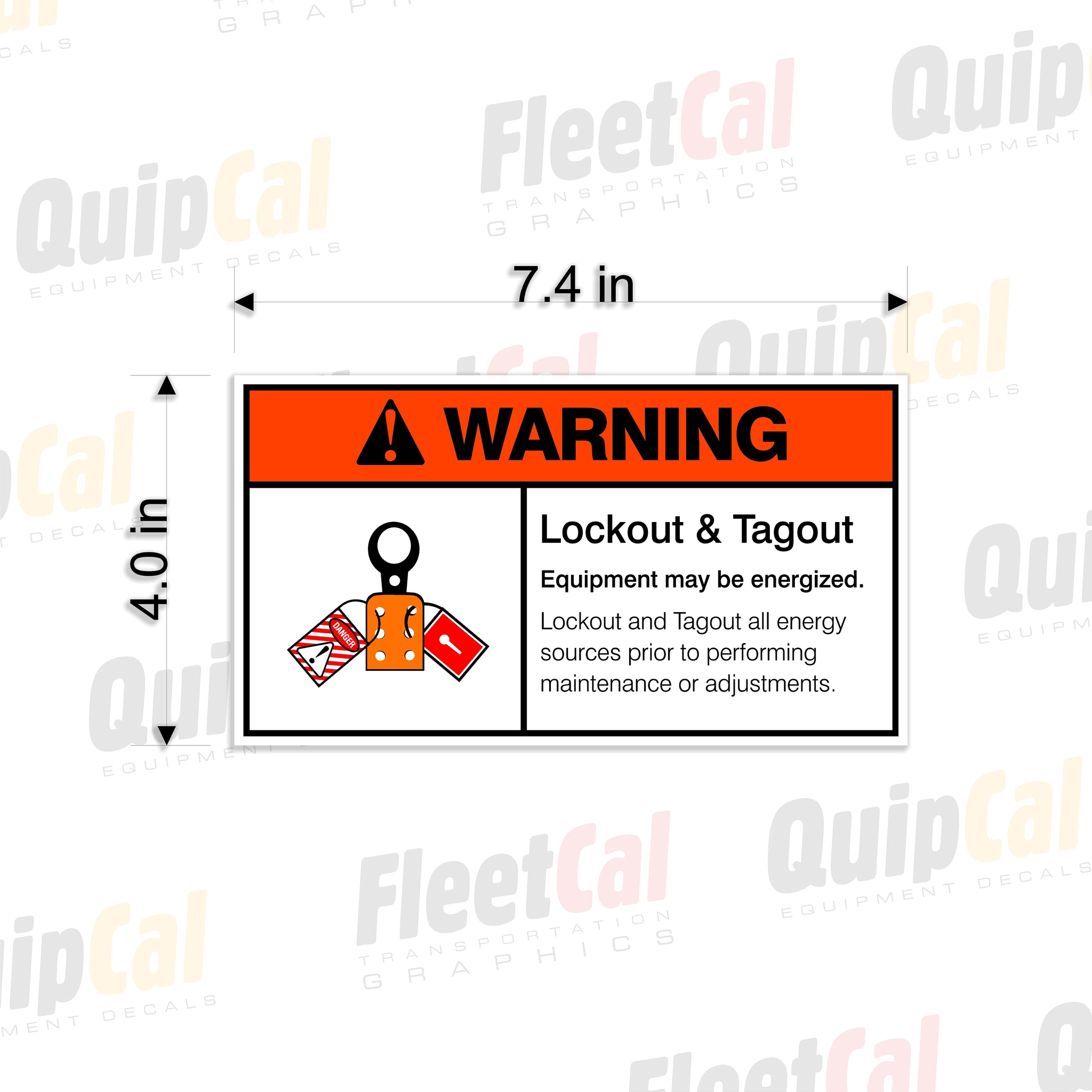 Lockout & Tagout Warning Decals 001 (QTY 10) – Truck and Equipment Decals